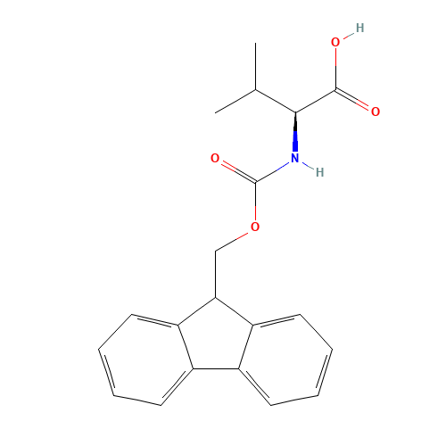 FMOC-L-Valine (CAS: 68858-20-8) - Chemical Structure and Molecular Formula 
