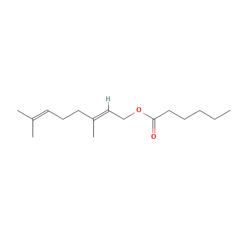 GERANYL CAPROATE (CAS: 10032-02-7) - Chemical Structure and Molecular Formula 