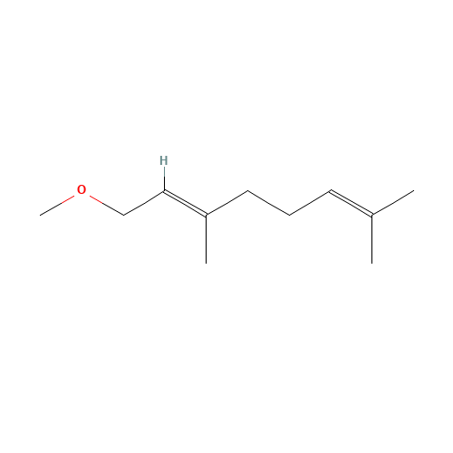 (E)-1-methoxy-3,7-dimethylocta-2,6-diene (CAS: 2565-82-4) - Chemical Structure and Molecular Formula 