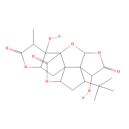 Ginkgolide A (CAS: 15291-75-5) - Chemical Structure and Molecular Formula 