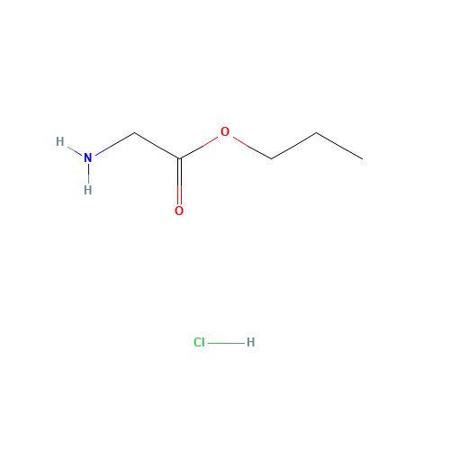 GLYCINE N-PROPYL ESTER HYDROCHLORIDE (CAS: 13049-01-9) - Chemical Structure and Molecular Formula 