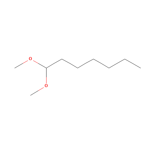 HEPTANAL DIMETHYL ACETAL (CAS: 10032-05-0) - Chemical Structure and Molecular Formula 