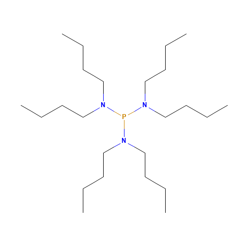 TRIS(DIBUTYLAMINO)PHOSPHINE (CAS: 5848-65-7) - Chemical Structure and Molecular Formula 