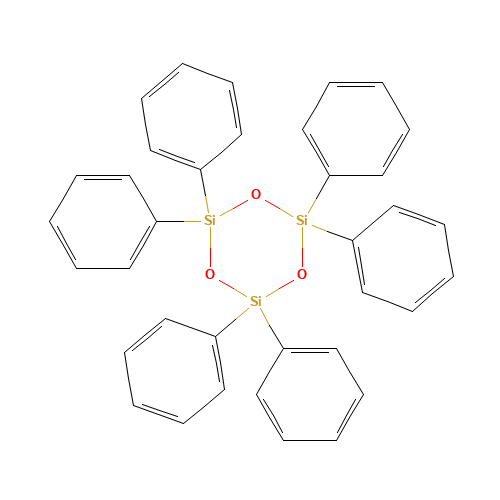 Hexaphenylcyclotrisiloxane (CAS: 512-63-0) - Chemical Structure and Molecular Formula 