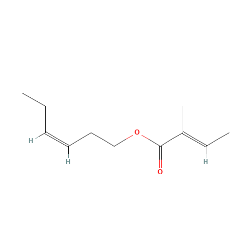 cis-3-Hexenyl tiglate (CAS: 67883-79-8) - Chemical Structure and Molecular Formula 