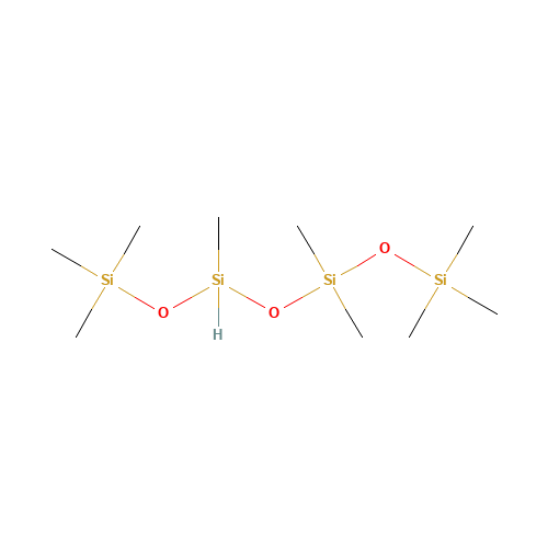 METHYLHYDROSILOXANE,DIMETHYLSILOXANE COPOLYMER,TRIMETHYLSILOXANE TERMINATED (CAS: 68037-59-2) - Chemical Structure and Molecular Formula 