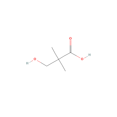 3-Hydroxypivalic acid (CAS: 4835-90-9) - Chemical Structure and Molecular Formula 