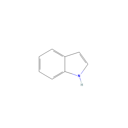 Indole (CAS: 120-72-9) - Chemical Structure and Molecular Formula 