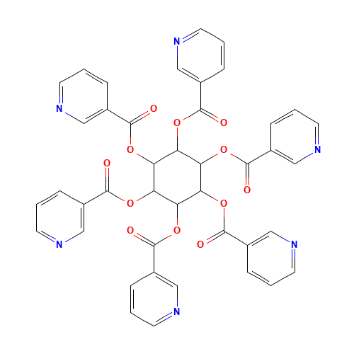 Inositol nicotinate (CAS: 6556-11-2) - Chemical Structure and Molecular Formula 