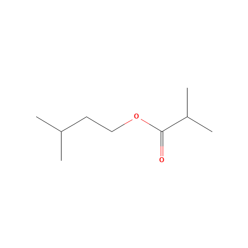 Isopentyl isobutyrate (CAS: 2050-01-3) - Chemical Structure and Molecular Formula 