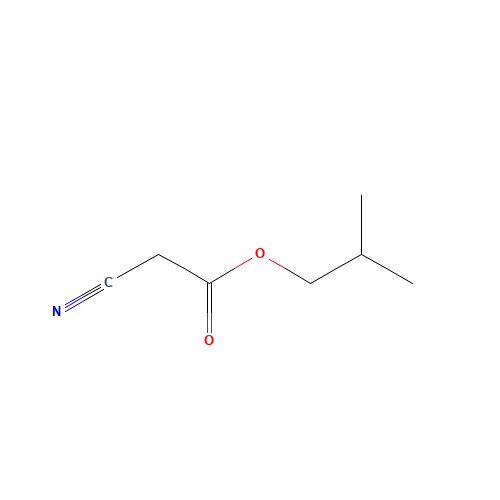Isobutyl cyanoacetate (CAS: 13361-31-4) - Chemical Structure and Molecular Formula 