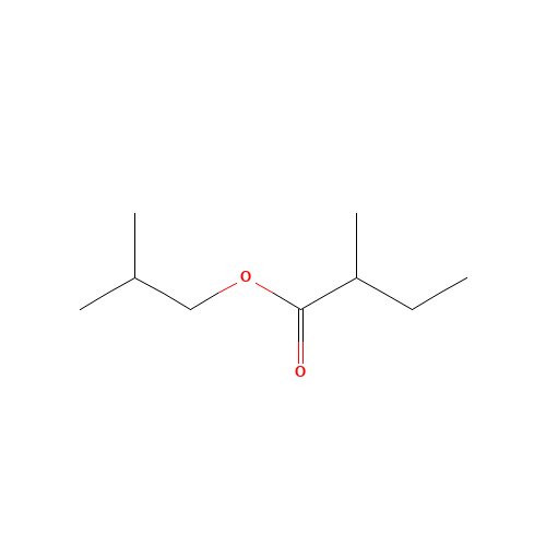 ISO-BUTYL-2-METHYLBUTYRATE (CAS: 2445-67-2) - Chemical Structure and Molecular Formula 