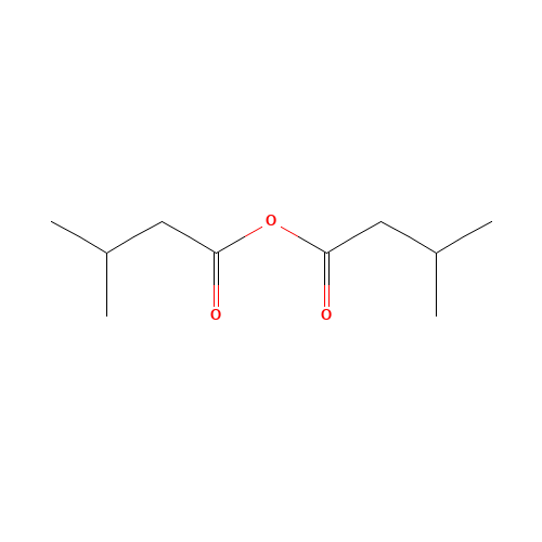 ISOVALERIC ANHYDRIDE (CAS: 1468-39-9) - Chemical Structure and Molecular Formula 