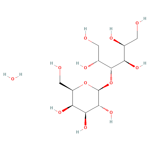 LACTITOL MONOHYDRATE (CAS: 81025-04-9) - Chemical Structure and Molecular Formula 