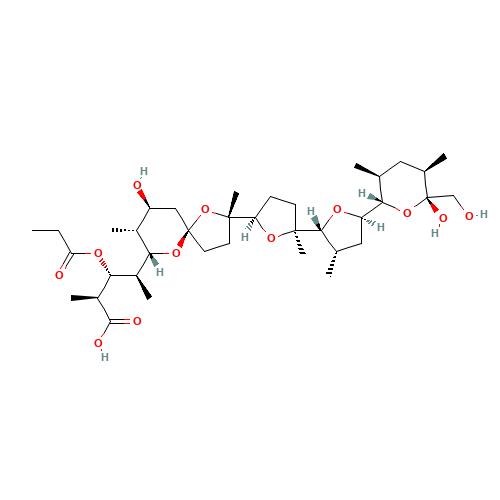Monensin,16-deethyl-3-O-demethyl-16-methyl-3-O-(1-oxopropyl)- (CAS: 56283-74-0) - Related Chemical Product