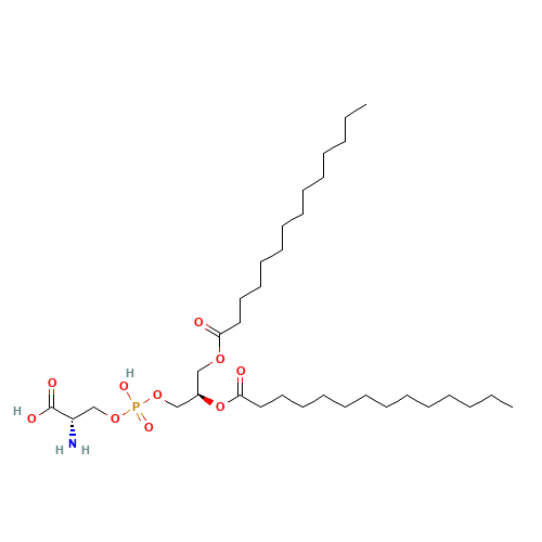L-a-Phosphatidyl-L-serine,Dimyristoyl (CAS: 64023-32-1) - Chemical Structure and Molecular Formula 