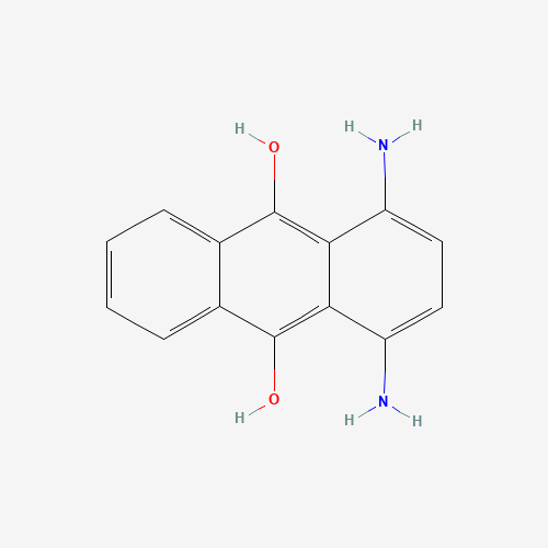 1,4-diaminoanthracene-9,10-diol (CAS: 5327-72-0) - Chemical Structure and Molecular Formula 