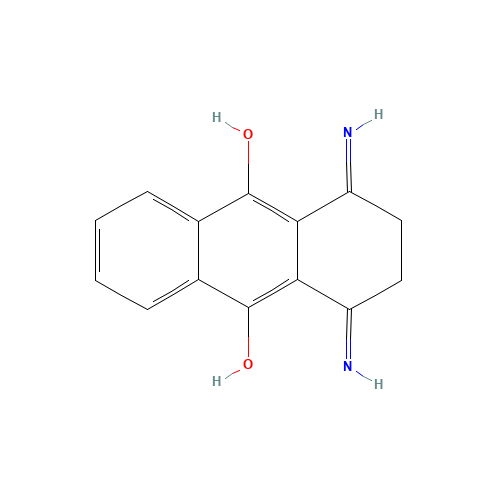 1,4-Diamino-2,3-dihydroanthraquinone (CAS: 81-63-0) - Chemical Structure and Molecular Formula 
