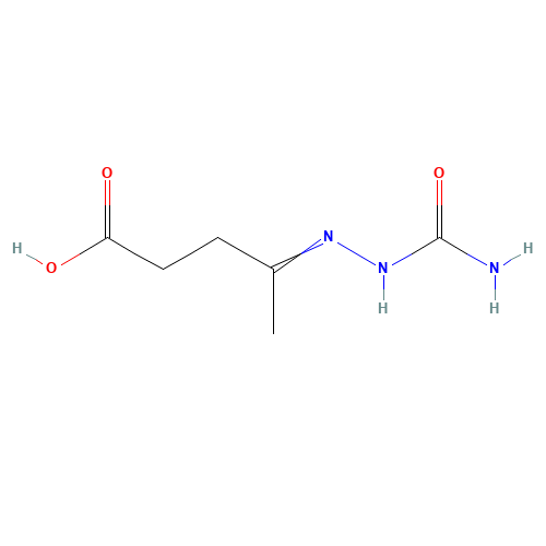 LEVULINIC ACID SEMICARBAZONE (CAS: 89532-09-2) - Chemical Structure and Molecular Formula 