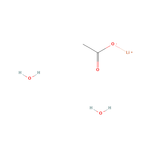 Lithium acetate dihydrate (CAS: 6108-17-4) - Chemical Structure and Molecular Formula 