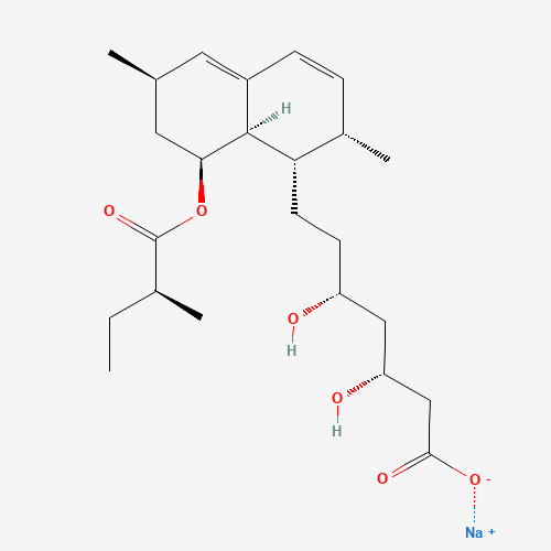 Lovastatin sodium salt (CAS: 75225-50-2) - Chemical Structure and Molecular Formula 
