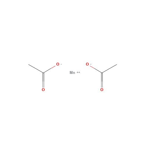MANGANESE(II) ACETATE (CAS: 638-38-0) - Chemical Structure and Molecular Formula 