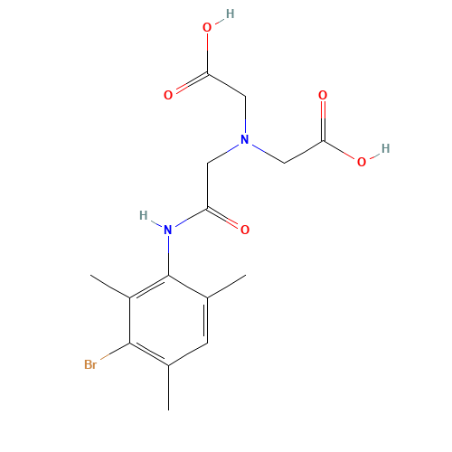 (3-BROMO-2,4,6-TRIMETHYLPHENYLCARBAMOYL)METHYLIMINODIACETIC ACID (CAS: 78266-06-5) - Related Chemical Product
