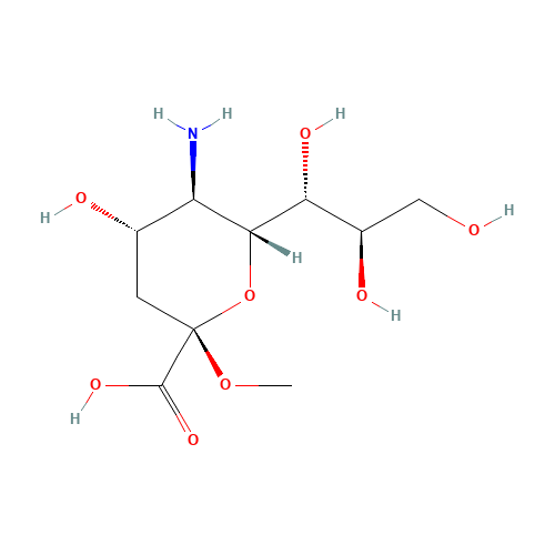 METHYL BETA-NEURAMINIC ACID (CAS: 56144-08-2) - Chemical Structure and Molecular Formula 