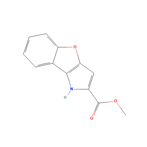 METHYL1H-BENZO[4,5]FURO[3,2-B]PYRROLE-2-CARBOXYLATE (CAS: 155445-31-1) - Chemical Structure and Molecular Formula 