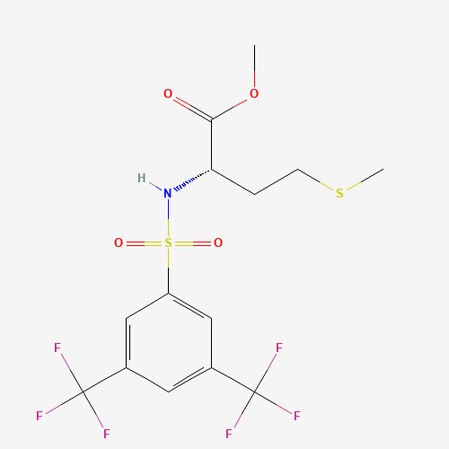 METHYL 2-([[3,5-DI(TRIFLUOROMETHYL)PHENYL]SULFONYL]AMINO)-4-(METHYLTHIO)BUTANOATE (CAS: 175202-21-8) - Related Chemical Product