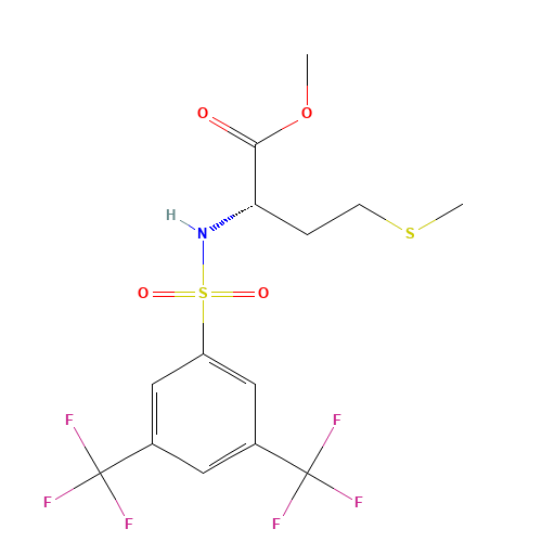 METHYL 2-([[3,5-DI(TRIFLUOROMETHYL)PHENYL]SULFONYL]AMINO)-4-(METHYLTHIO)BUTANOATE (CAS: 175202-21-8) - Related Chemical Product