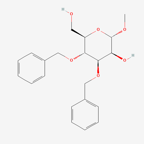 METHYL 3,4-DI-O-BENZYL-A-D-MANNOPYRANOSIDE (CAS: 79218-87-4) - Chemical Structure and Molecular Formula 