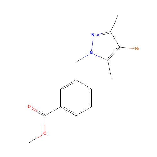 METHYL 3-[(4-BROMO-3,5-DIMETHYL-1H-PYRAZOL-1-YL)METHYL]BENZOATE (CAS: 175203-23-3) - Related Chemical Product