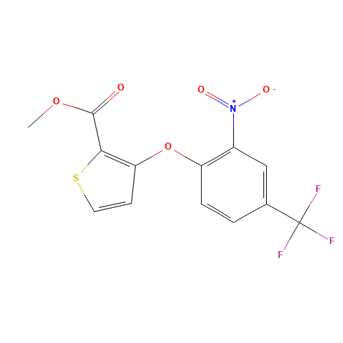METHYL 3-[2-NITRO-4-(TRIFLUOROMETHYL)PHENOXY]THIOPHENE-2-CARBOXYLATE (CAS: 91041-20-2) - Related Chemical Product