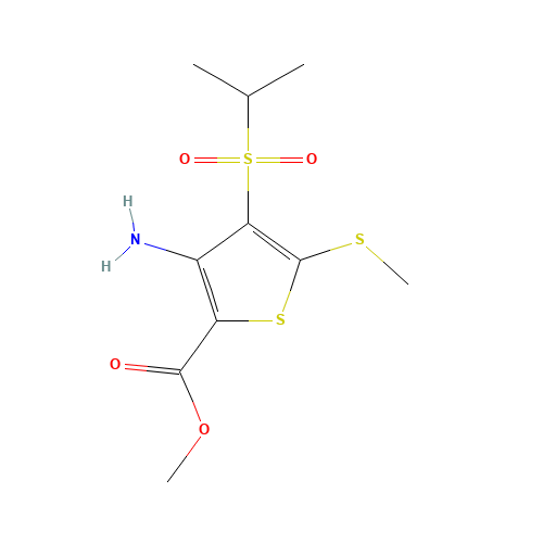 METHYL 3-AMINO-4-(ISOPROPYLSULFONYL)-5-(METHYLTHIO)THIOPHENE-2-CARBOXYLATE (CAS: 175202-07-0) - Related Chemical Product