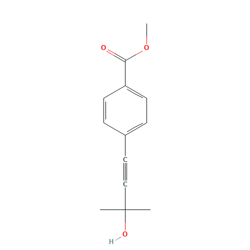4-(3-HYDROXY-3-METHYLBUT-1-YNYL)BENZOIC ACID METHYL ESTER (CAS: 33577-98-9) - Chemical Structure and Molecular Formula 