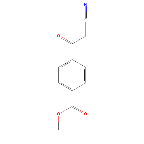 METHYL 4-(CYANOACETYL)BENZOATE (CAS: 69316-08-1) - Chemical Structure and Molecular Formula 