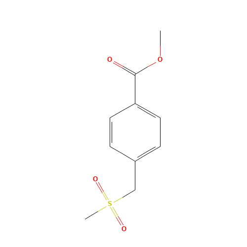 METHYL 4-(METHANESULFONYLMETHYL)BENZOATE (CAS: 160446-22-0) - Chemical Structure and Molecular Formula 