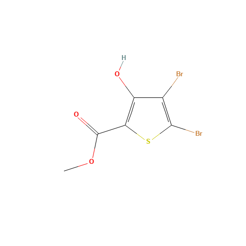 METHYL 4,5-DIBROMO-3-HYDROXYTHIOPHENE-2-CARBOXYLATE (CAS: 96232-71-2) - Chemical Structure and Molecular Formula 