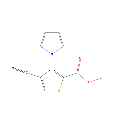 METHYL 4-CYANO-3-(1H-PYRROL-1-YL)THIOPHENE-2-CARBOXYLATE (CAS: 175201-81-7) - Chemical Structure and Molecular Formula 