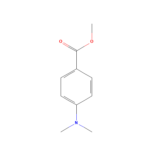 METHYL 4-DIMETHYLAMINOBENZOATE (CAS: 1202-25-1) - Chemical Structure and Molecular Formula 