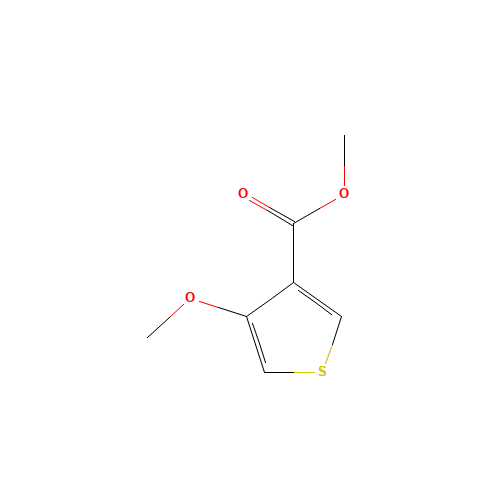 METHYL 4-METHOXYTHIOPHENE-3-CARBOXYLATE (CAS: 65369-22-4) - Chemical Structure and Molecular Formula 