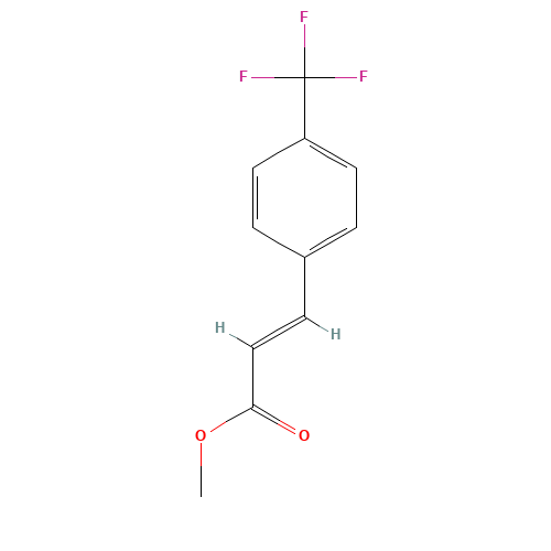 METHYL 4-TRIFLUOROMETHYLCINNAMATE (CAS: 20754-22-7) - Chemical Structure and Molecular Formula 