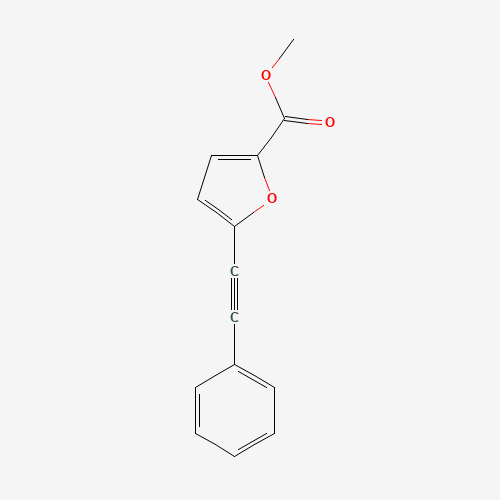 METHYL 5-(2-PHENYLETH-1-YNYL)-2-FUROATE (CAS: 130423-85-7) - Chemical Structure and Molecular Formula 