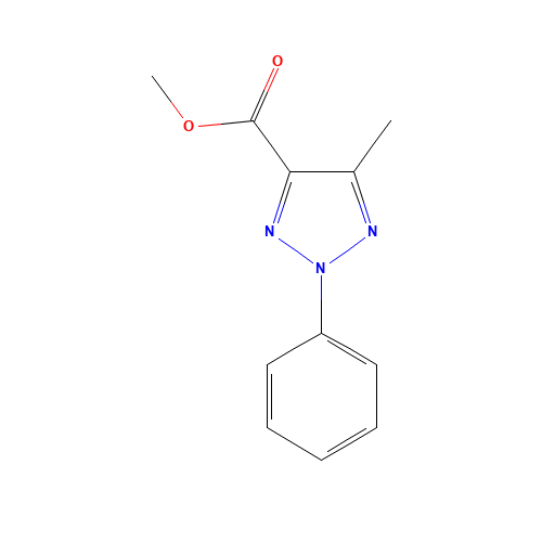 METHYL 5-METHYL-2-PHENYL-2H-1,2,3-TRIAZOLE-4-CARBOXYLATE (CAS: 7673-93-0) - Chemical Structure and Molecular Formula 