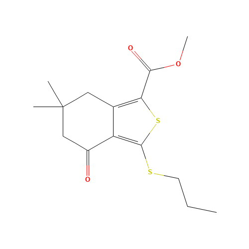 METHYL 6,6-DIMETHYL-4-OXO-3-(PROPYLTHIO)-4,5,6,7-TETRAHYDROBENZO[C]THIOPHENE-1-CARBOXYLATE (CAS: 175202-42-3) - Related Chemical Product
