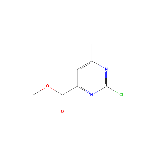 METHYL 2-CHLORO-6-METHYLPYRIMIDINE-4-CARBOXYLATE (CAS: 89793-11-3) - Chemical Structure and Molecular Formula 