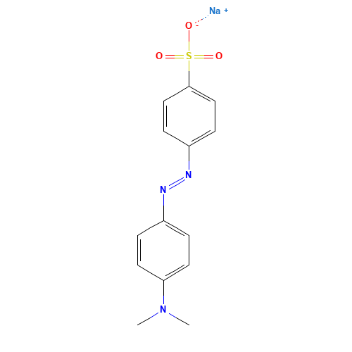 Methyl Orange (CAS: 547-58-0) - Chemical Structure and Molecular Formula 