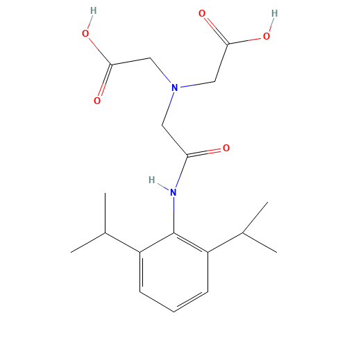 N-(2,6-DIISOPROPYLPHENYL-CARBAMOYLMETHYL)IMINODIACETIC ACID (CAS: 65717-97-7) - Related Chemical Product