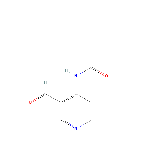 N-(3-FORMYL-4-PYRIDINYL)-2,2-DIMETHYLPROPANAMIDE (CAS: 86847-71-4) - Chemical Structure and Molecular Formula 